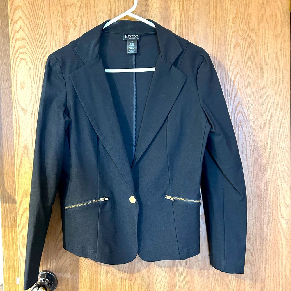 Soho Apparel Classic Black Blazer